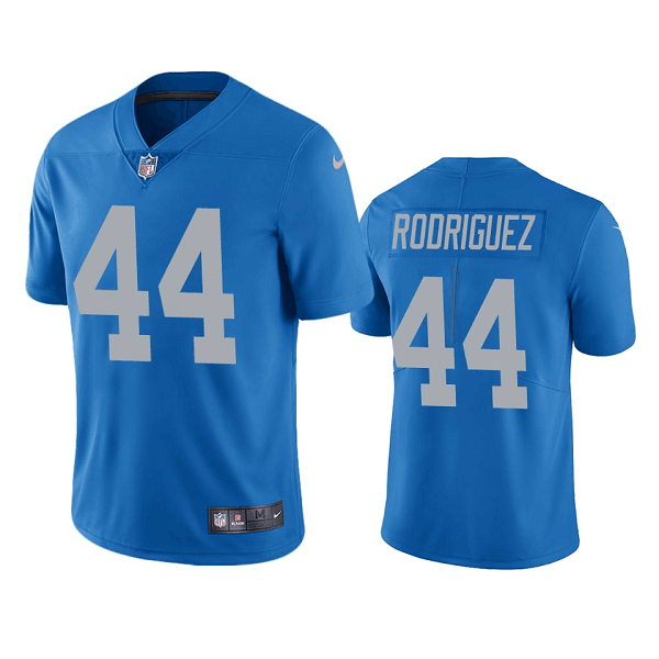 Men's Blue Detroit Lions #44 Malcolm Rodriguez Vapor Untouchable Limited Stitched Jersey